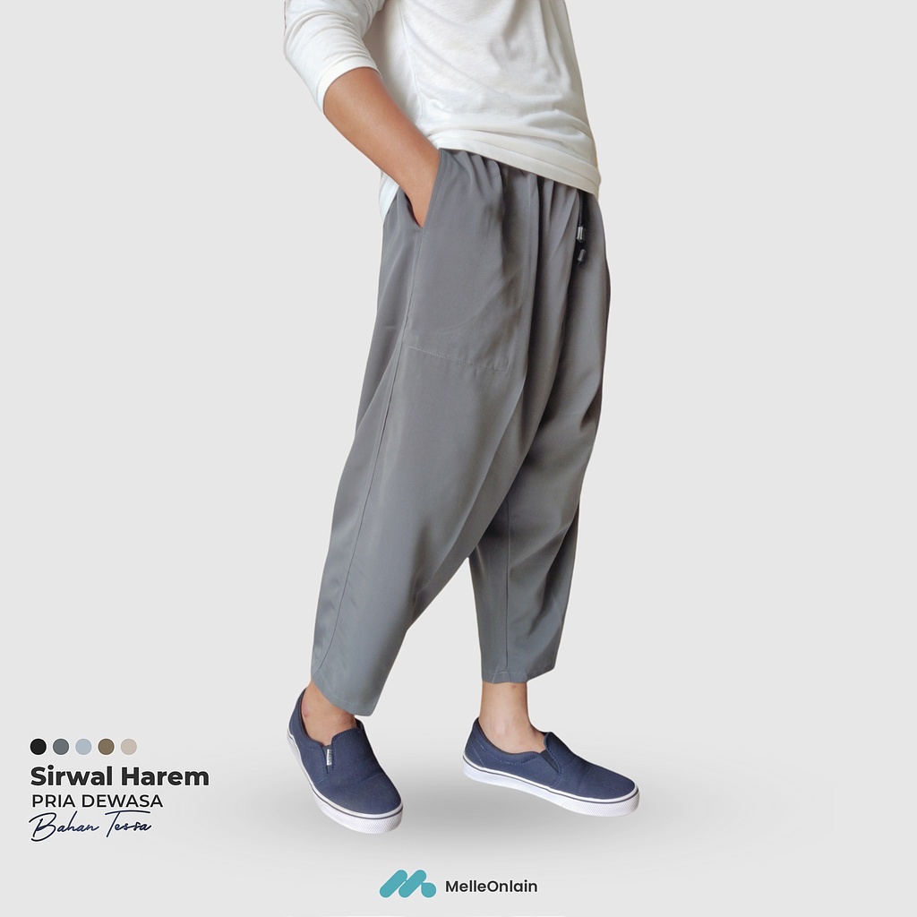 Celana Harem Sirwal Magribi Pangsi Chino Pensil Hip Timur Tengah Melleonlain