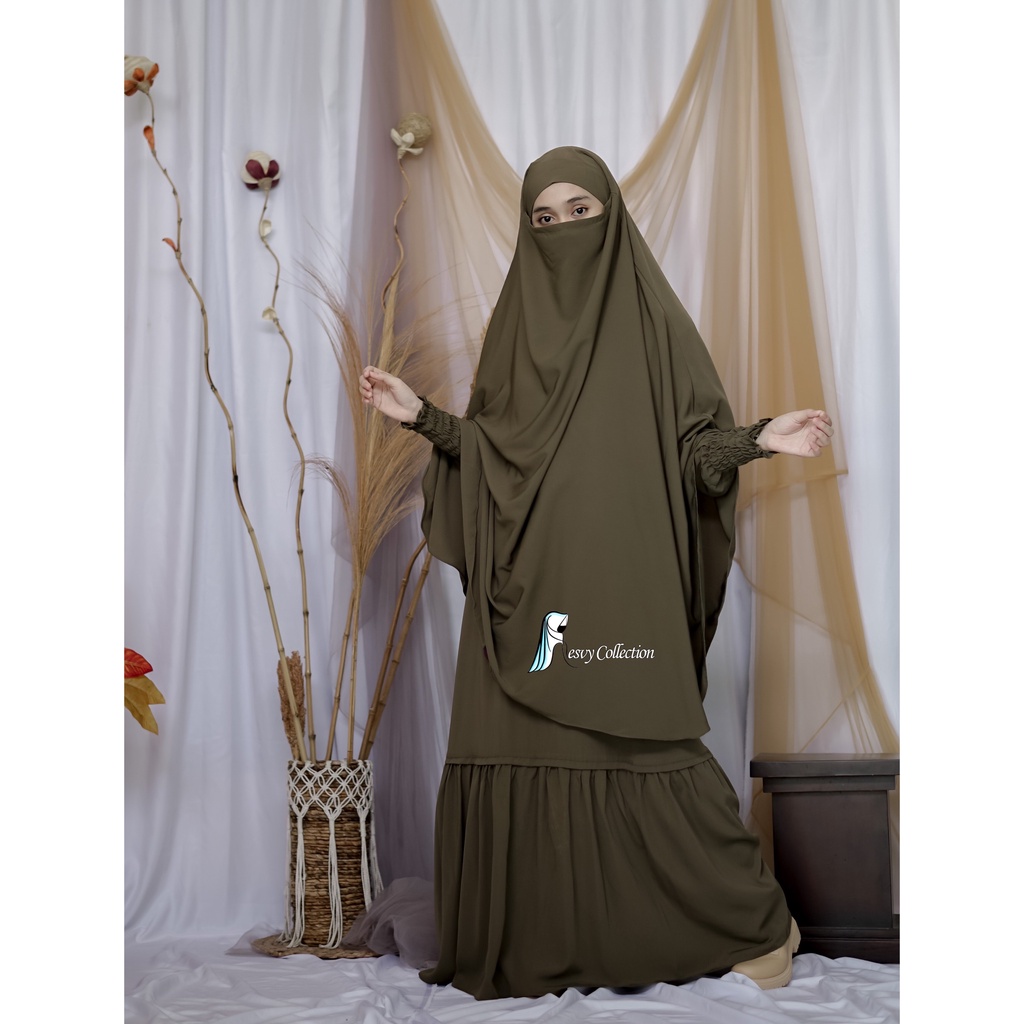 Gamis Set French Khimar Jasmine Set