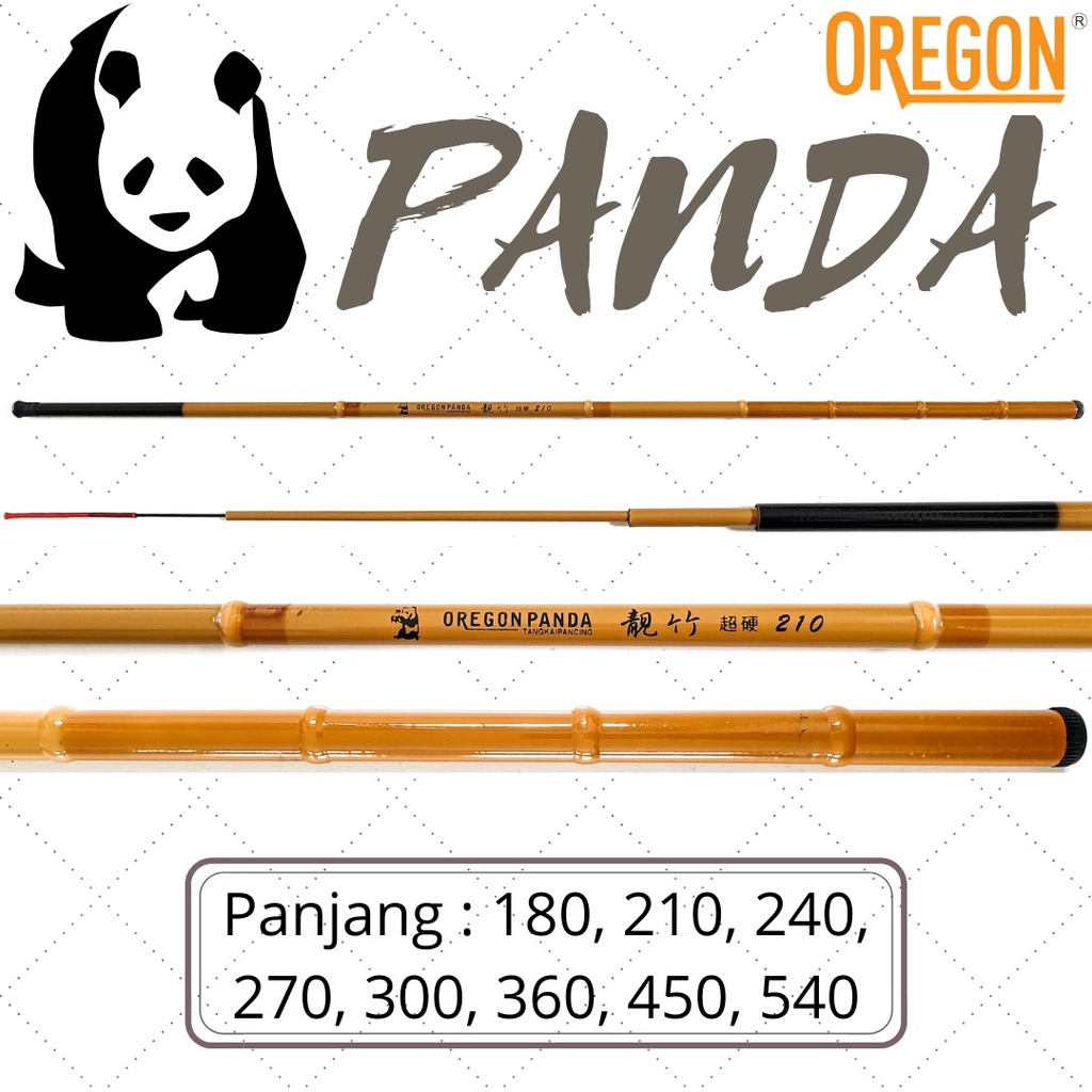 Oregon Panda Joran Tegek Lentur 180/210/240/270/300/360/45/540 Tongkat Pancing Mentah