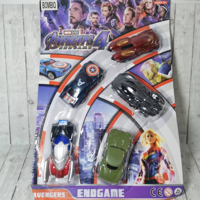 Mobil kendaraan racing car superhero avengers ironman hulk pullback tarik