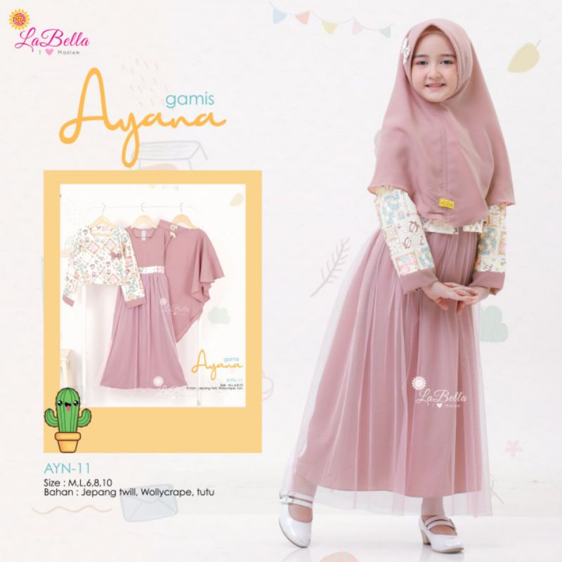 (3-11Tahun) Gamis Rompi Tutu Anak / Gamis Pesta Ayana & Yoona from Labella