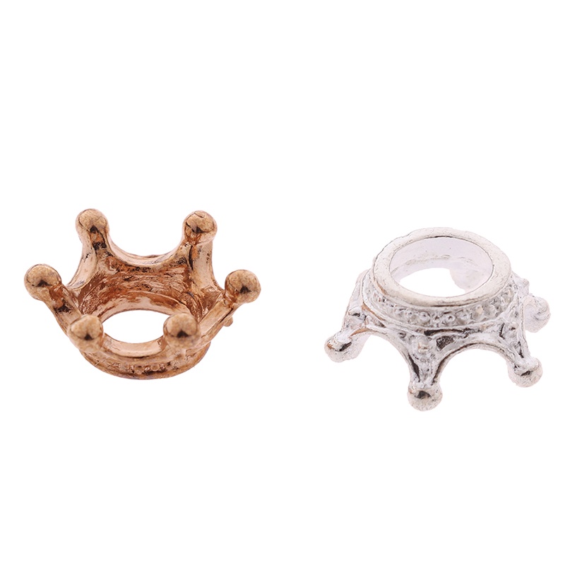 2pcs Miniatur Mahkota Mini Bahan Metal Untuk Rumah Boneka 1: 12