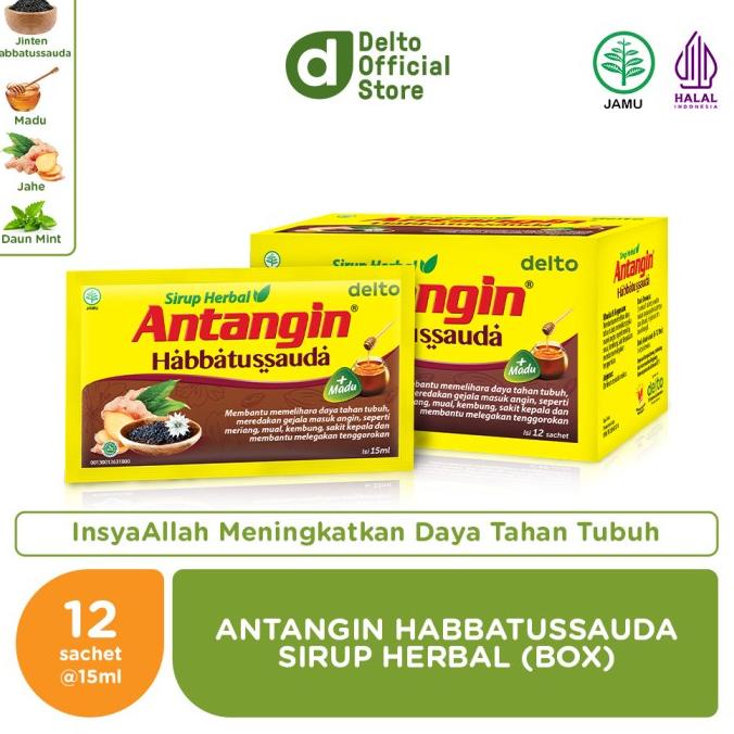 

Ready Stock Antangin Habbatussauda Sirup Herbal Box (12 Sachet) Termurah