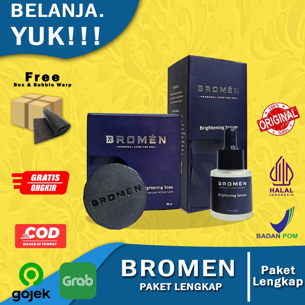 BROMEN SABUN &amp; SERUM WAJAH PENGHILANG JERAWAT SKINCARE PRIA