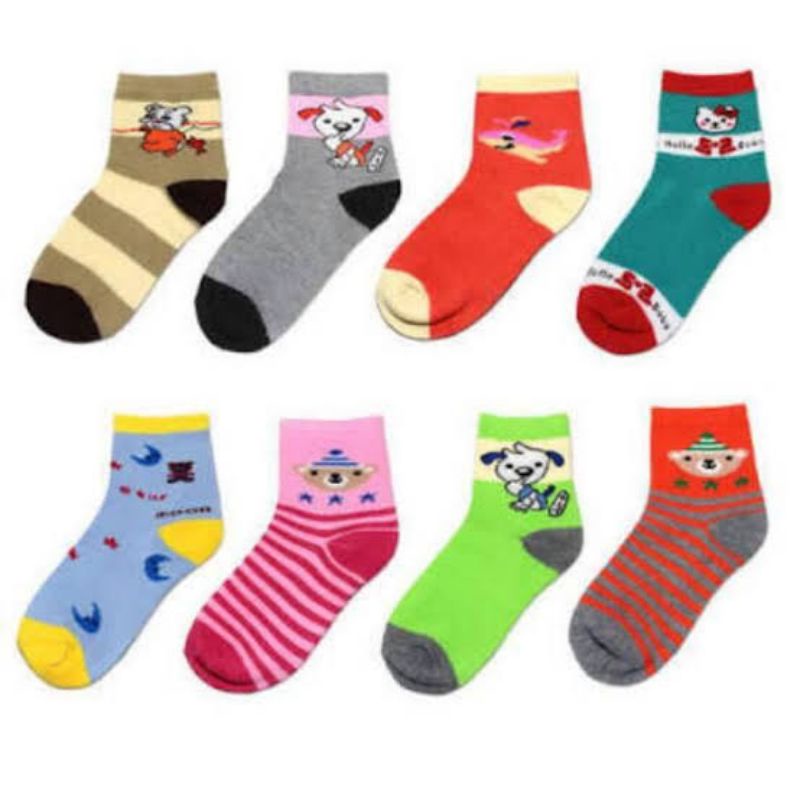 (RANDOM) 12 PASANG DAN 6 PASANG KAOS KAKI MOTIF /KARAKTER ANAK PEREMPUAN USIA 1 SAMPAI 3 TAHUN