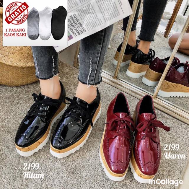 Sepatu Wedges wanita impor Korea 2199