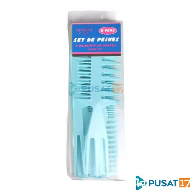 Z12 Sisir Rambut Set  8 Model | Hair Styling Lurus Curly Keriting | Hair Comb Salon