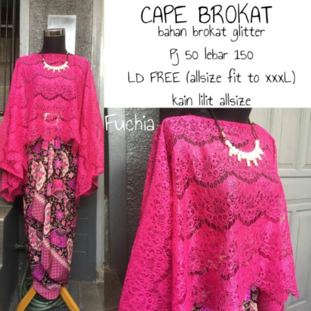Setelan Kebaya Milea Brukat Jumbo dan Rok Lilit Maxi Batik Wanita