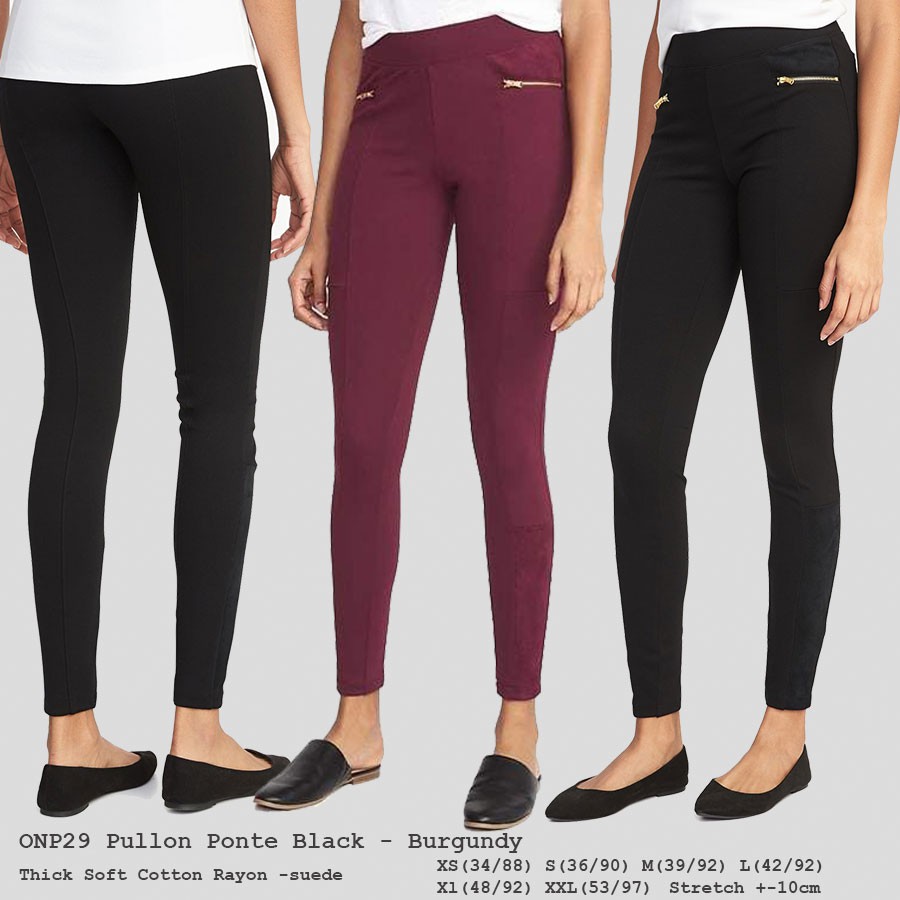 ESSENTIAL ONP29 Pullon Ponte Jegging (ZIP POCKET)