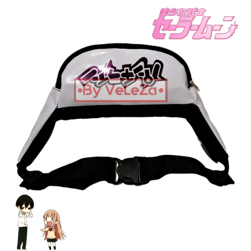 Tas anak selempang bahu waistbag anak karakter anime - tas anak