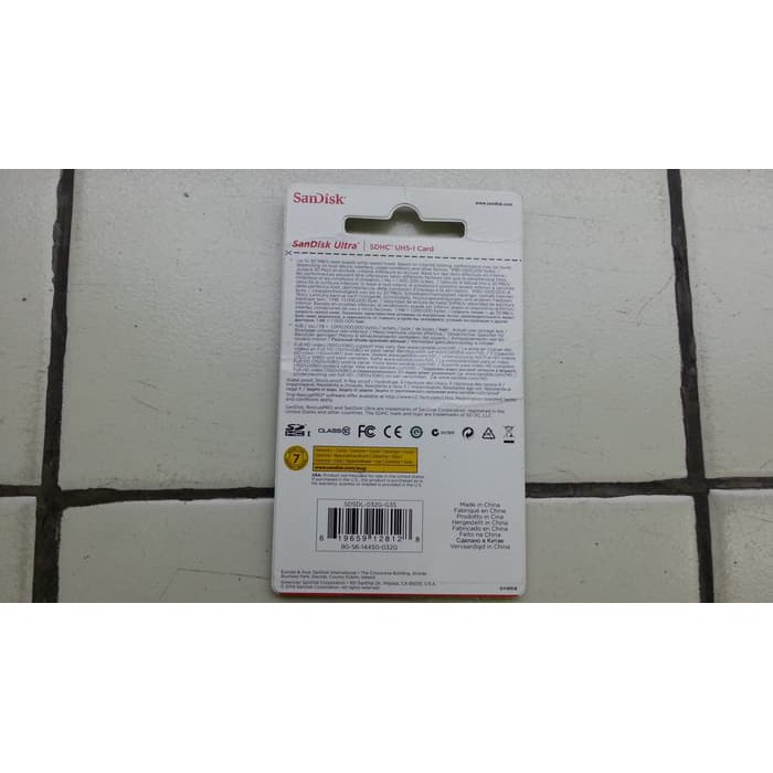 MEMORY SANDISK ULTRA SDHC 32GB ORI