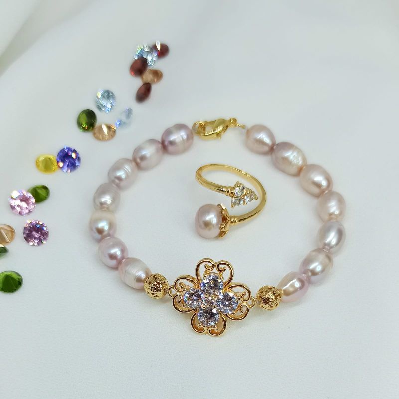 Set Gelang mutiara dan cincin Mutiara Lombok Asli| Gelang mutiara Asli Lombok