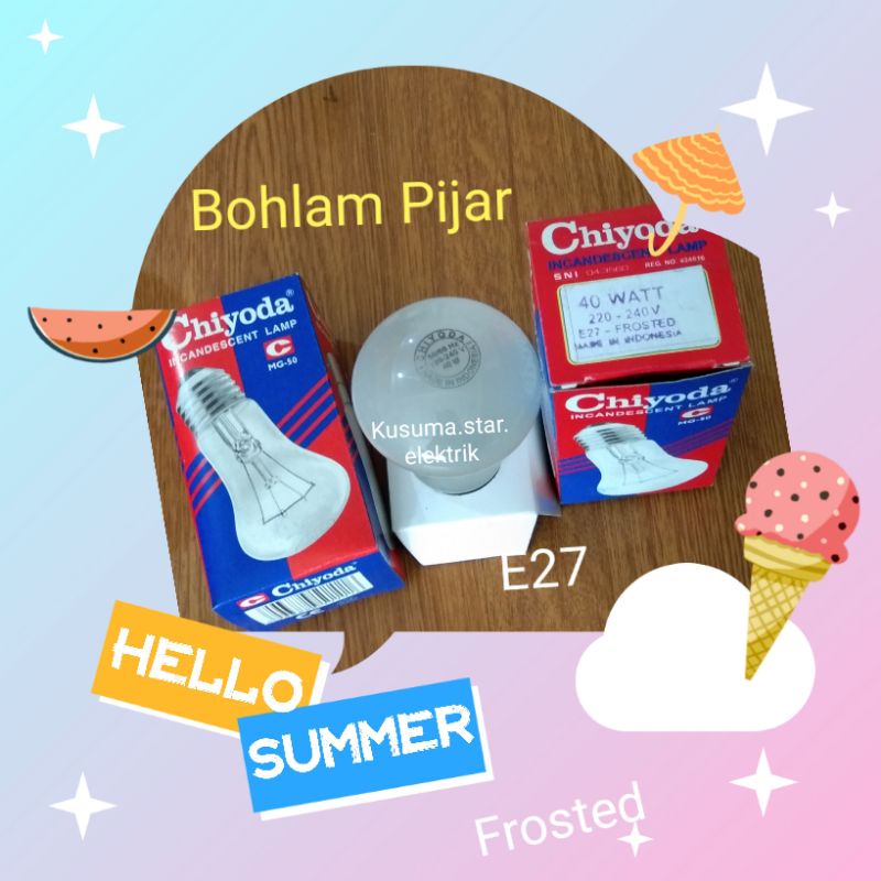 Lampu Pijar 40 watt.warmwhite.E27.Chiyoda MG-50