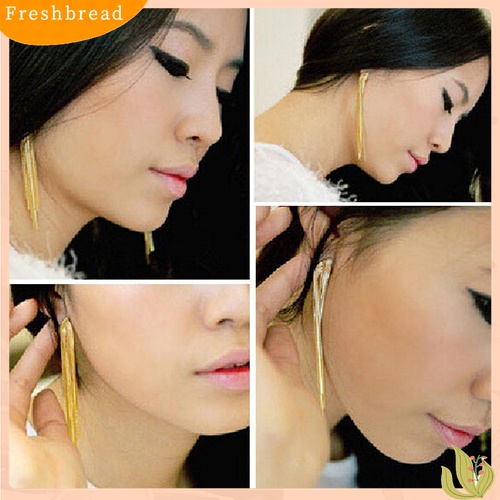 [TERLARIS]Women Party Cocktail Wedding Snake Chain Tassel Dangle Post Back Linear Earrings