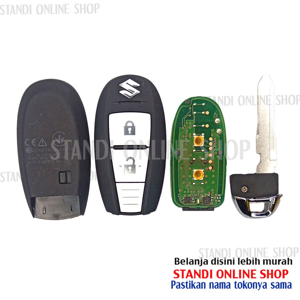 Remote Set Komplit Kunci Smartkey Suzuki New Baleno Original