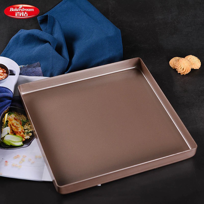 Bakerdream Square Baking Pan Aluminum Alloy Cake Pan Nonstick Bakeware Pastry Brownie Mold Baking