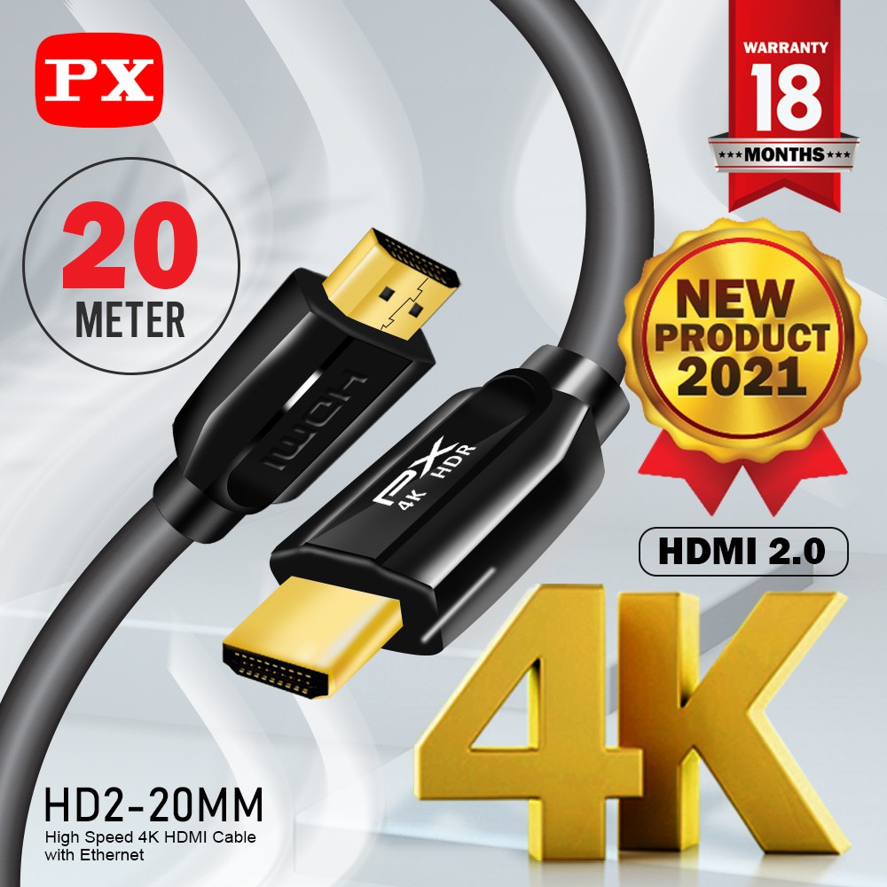 Kabel HDMI 4K HDR ARC HDMI Cable Ethernet 20 meter PX HD2-20MM