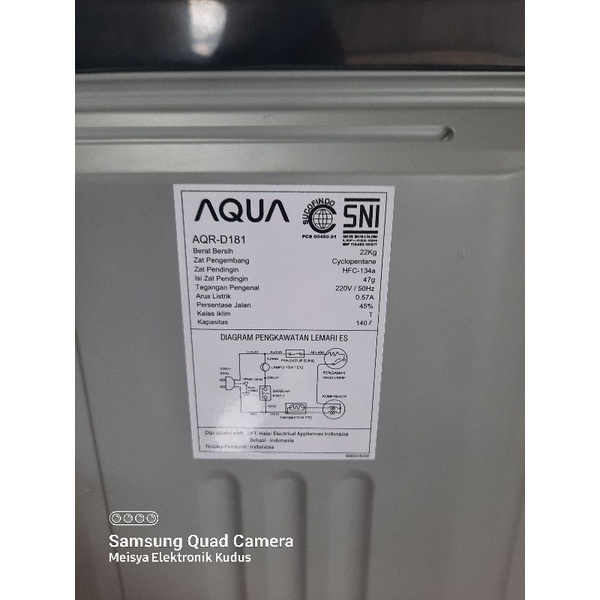 Kulkas 1 Pintu Aqua AQR D181 LB