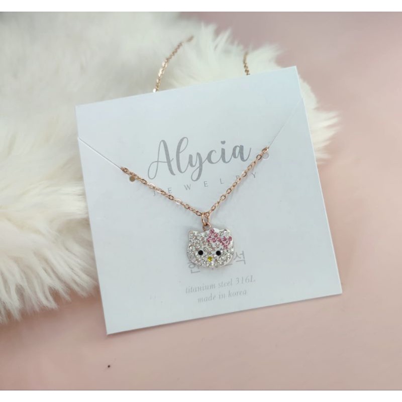 kalung anak wanita kitty titanium anti karat