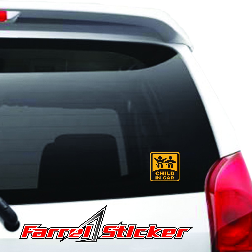 stiker anak sticker child in car