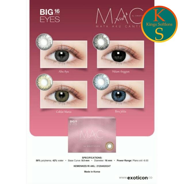 Softlens X2 MAC MINUS 0.25 - 3.00