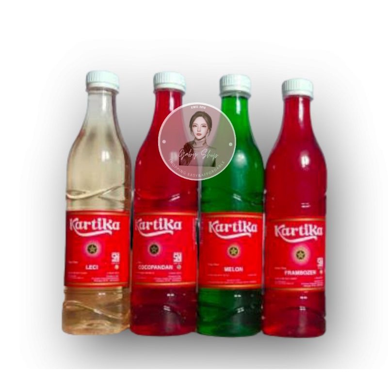 

SIRUP KARTIKA BOTOL PLASTIK FRAMBOZ/MELON/LECY/KAWISTO/ANGGUR/ES KRIM SODA/NANAS 400 ML/620 ML