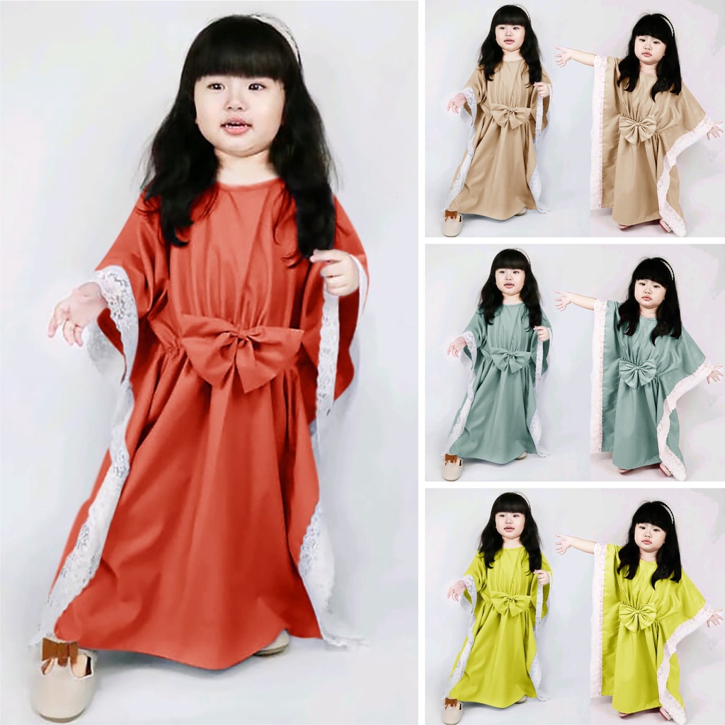 FenishaStore Baju Kaftan Anak ANDREA Kid’s Usia 3-5 Tahun Kaftan Kekinian Viral Bisa Bayar Ditempat COD