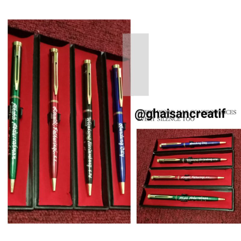 

bolpen model paku + box bisa custom nama langsung jadi gravier manual ( handmade)