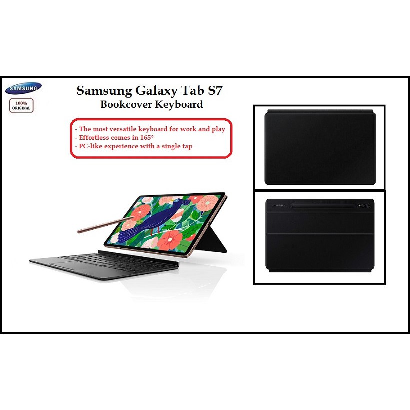 Original Samsung Book cover Keyboard Tab S7 Keyboard Cover Tab S7