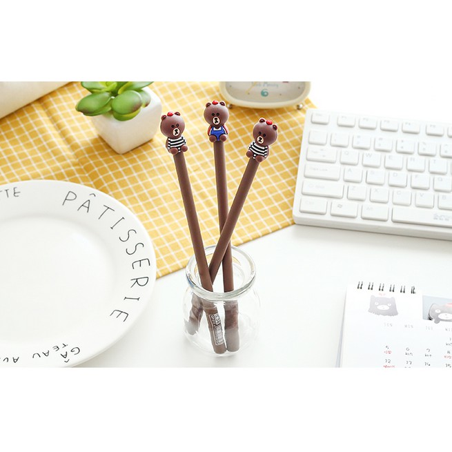 

SALE!!! TERLARIS!!! Pulpen Gel Brown Baju Biru dan Baju Garis 0.38mm UNIK