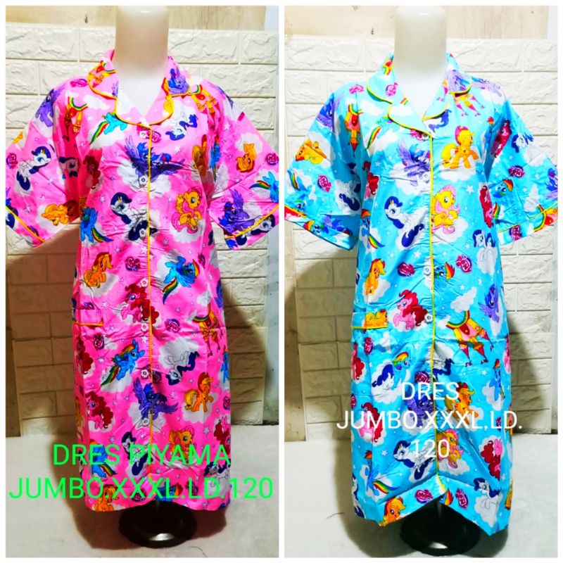 dres piyama wanita jumbo xxxl