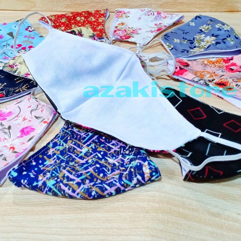 Masker Kain 2 lapis Bahan Katun Jepang