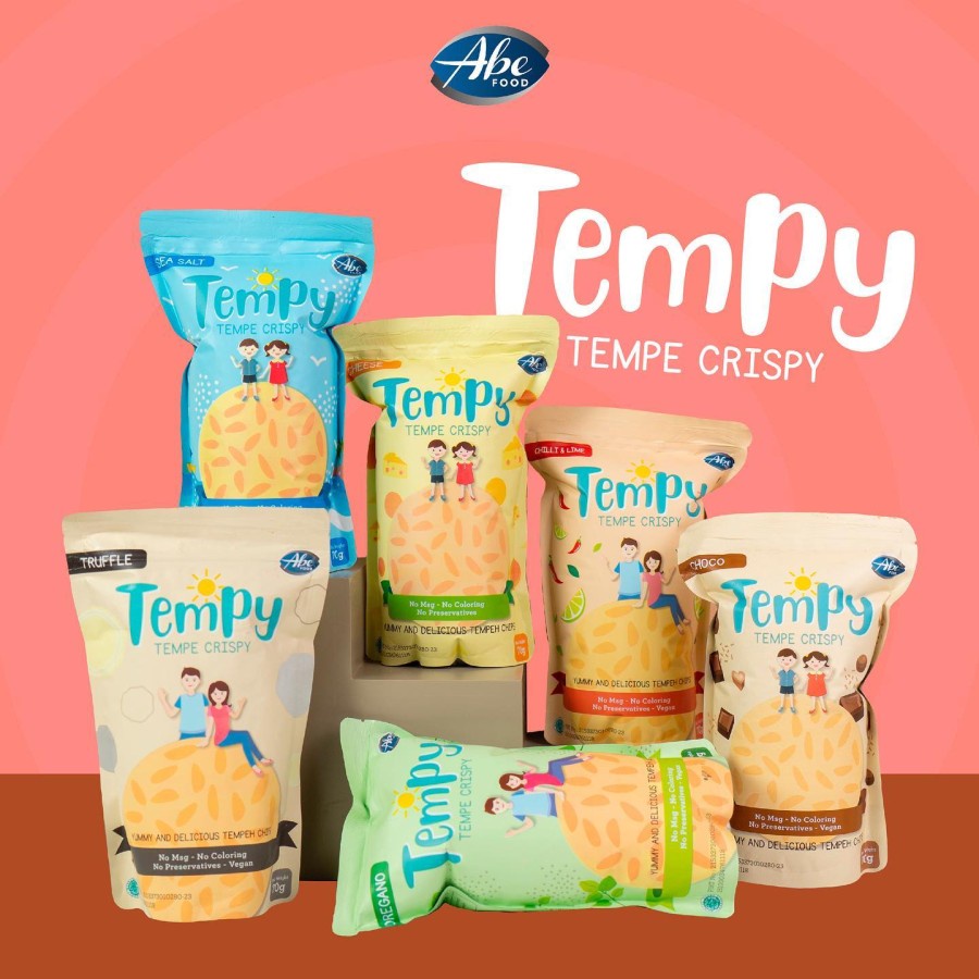 Snack Cemilan Sehat Anak Makanan Ringan Abe Food Tempy Keripik Tempe Crispy 70gr