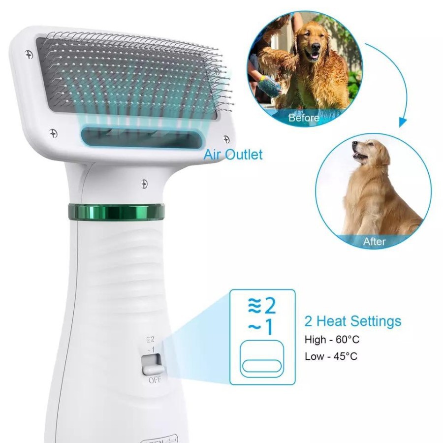 SISIR KUCING ANJING PLUS BLOWER - PET DRYER BRUSH 2in1 GROOMING HEWAN