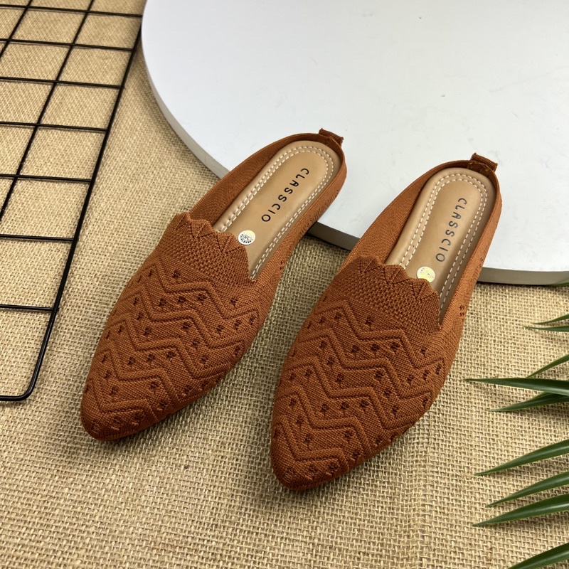 MARASYAFFA - SEPATU FLAT WANITA RAJUT MULES SF54