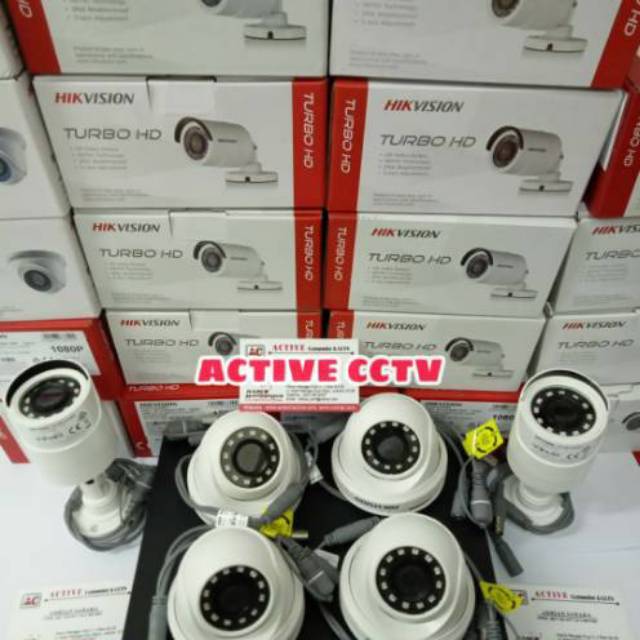 PAKET KAMERA CCTV HIKVISION 6 CAMERA 2MP 1080P FULL HD HIKVISION TINGGAL PASANG 8 HIK VISION 2 MP