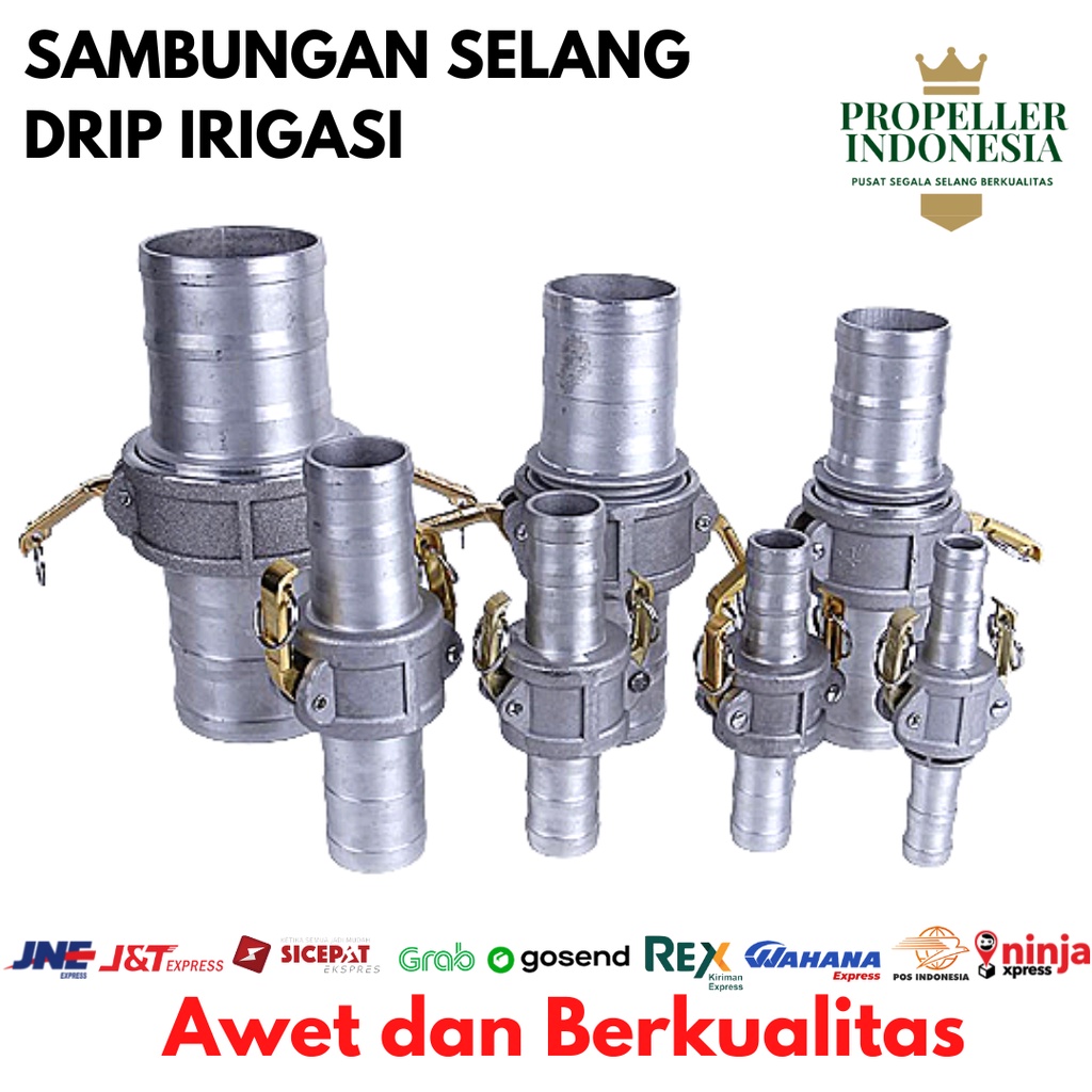 Sambungan Selang Drip Selang Irigasi Stainless 2 - 4 Inch