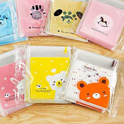 

Pasti Ada 100pcs Plastik cookies 7x7cm kemasan cookies lucu packing cookies lucu souvernir GFH45,,