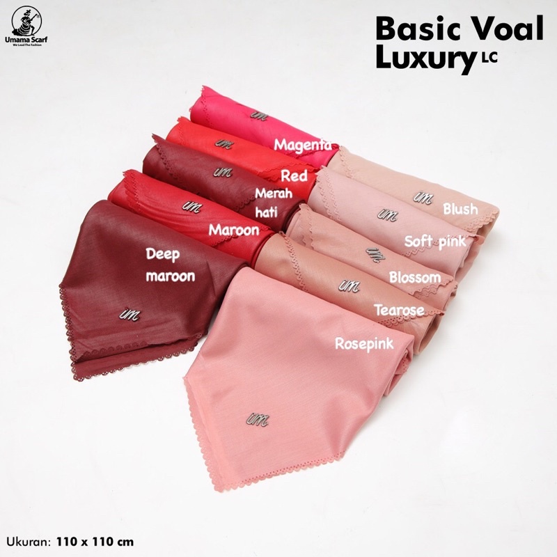 HIJAB SEGIEMPAT BASIC VOAL LUXURY LC