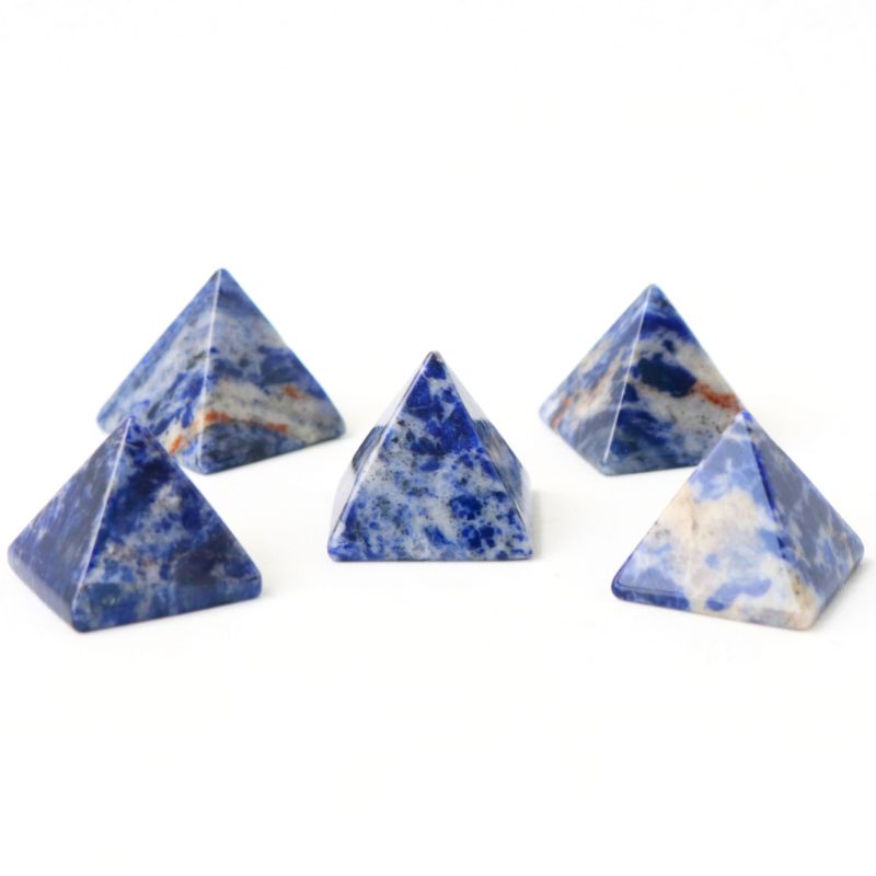 Blue Sodalite Crystal Pyramid / Natural Healing Kristal Stone Piramid Orogonite HQ Pyramids Piramida