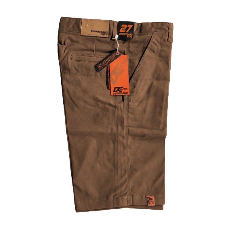 CELANA PENDEK CHINO | DISTRO |SURFING | JUMBO | PRIA BAHAN KATUN-Coffe