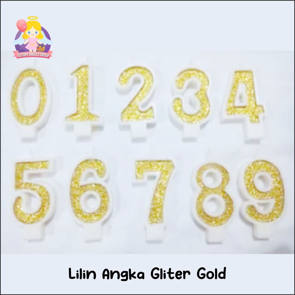 Jual Lilin Angka Gliter Gold | Shopee Indonesia