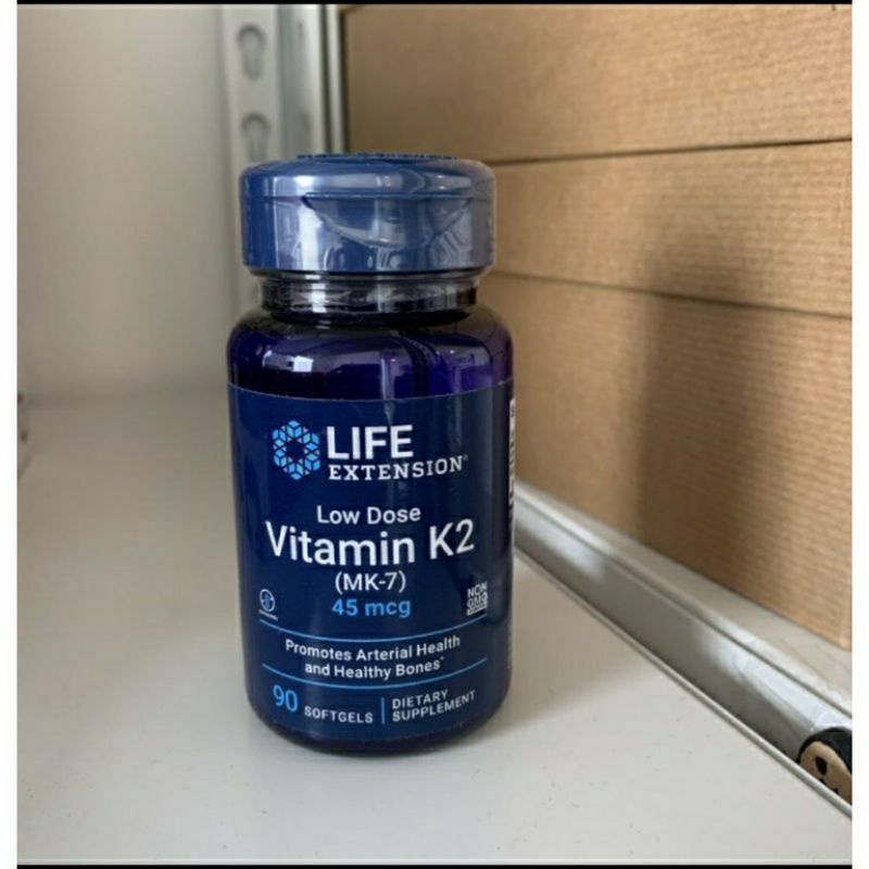 Jual Vitamin K2 Life Extension Low Dose Vitamin K2 ( MK7 ) 45mcg 90 softgels caps Shopee