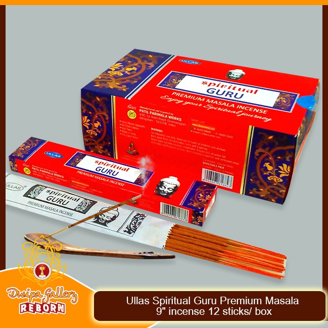 Ullas Spiritual Guru Premium Masala 9&quot; incense 12 sticks/ box