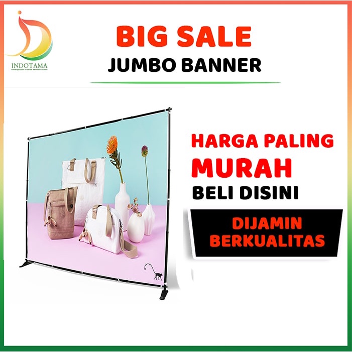 Jumbo Banner Backwall Banner Stand Back Wall Ukuran 3 x 2,4 Meter