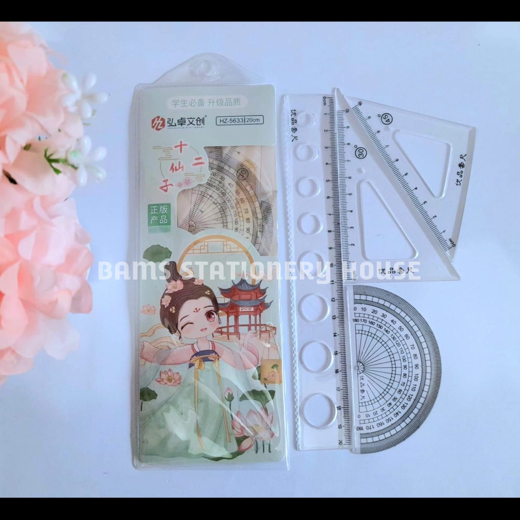 

PENGGARIS PLASTIK SET 1 SET 4 MODEL / PENGGARIS MOTIF GADIS JAPAN / PENGGARIS SET