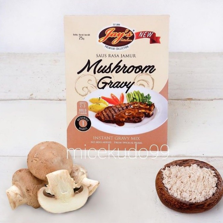 

JAY'S MUSHROOM GRAVY STEAK SAUCE / SAUS JAMUR INSTAN / JAYS SAOS INSTANT