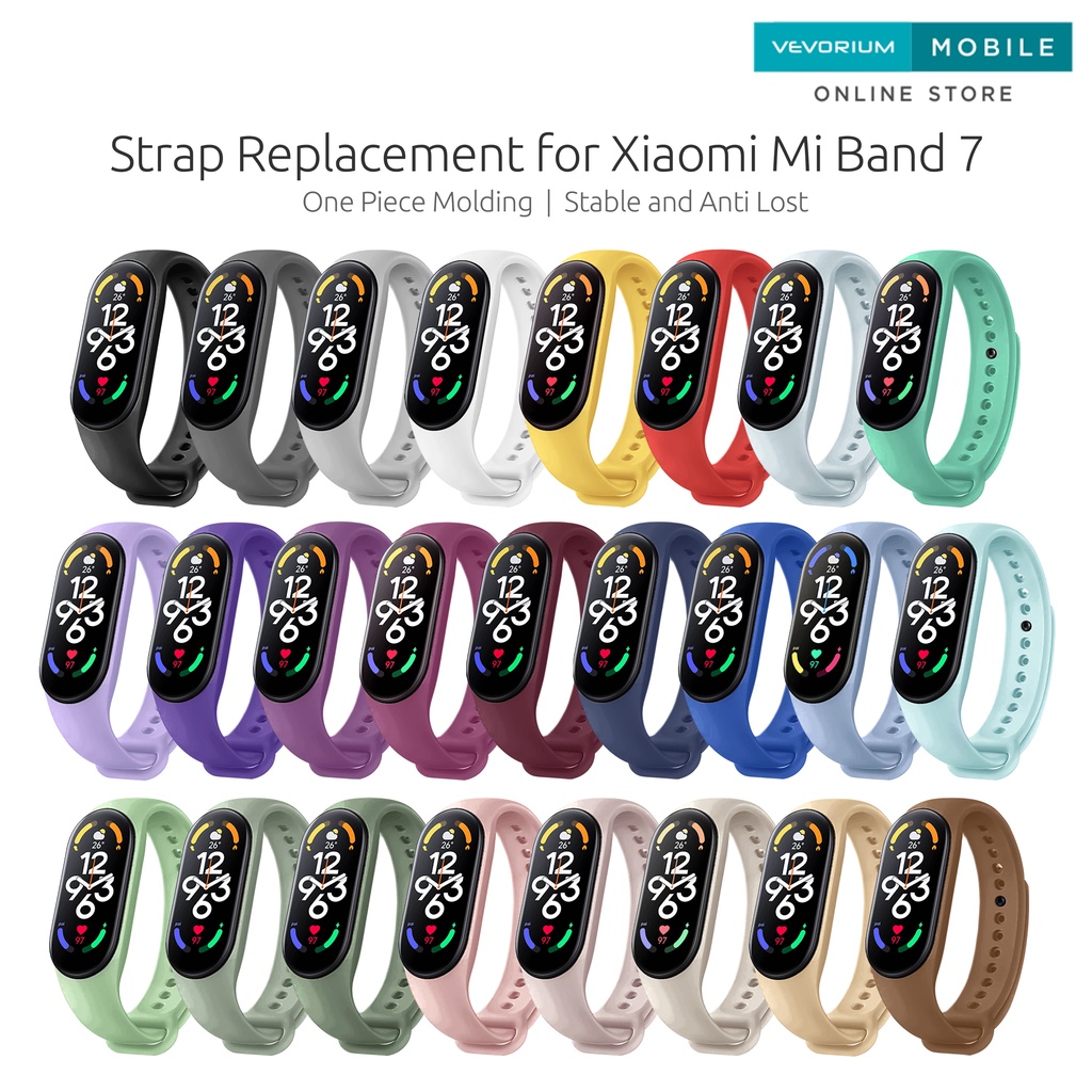 Xiaomi Mi Band 7 Strap Replacement Miband 7 Silikon Gelang Warna Pengganti