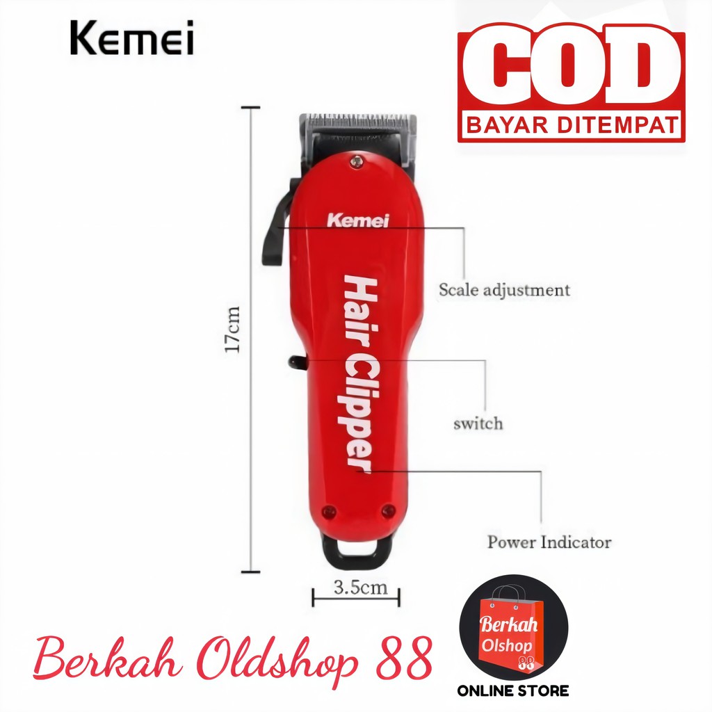 Berkah Oldshop 88 - Alat Mesin Pencukur Rambut Kemei 707z Hair Clipper Charger Mesin Potong Rambut