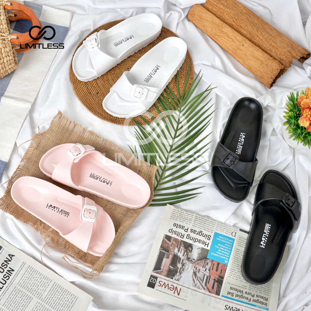 Sandal Selop Wanita Casual Sendal Slip On Cewek Rumah Santai Empuk Sandal Biirken Wanita Ringan